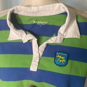 American Girl green and navy knit dress